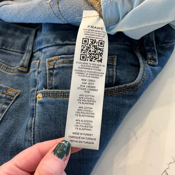 FRAME Denim Le Crop Mini Boot Cut Jeans in Poe‎ Size 29 - Picture 7 of 11